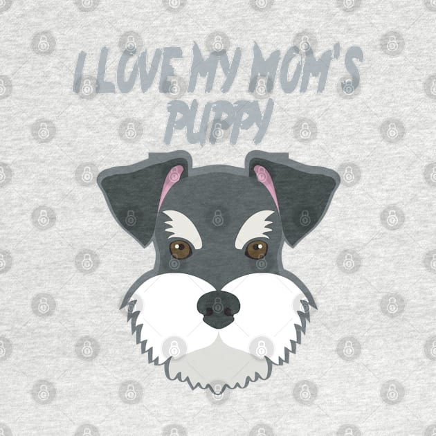 i love my mom's puppy t-shirt by adouniss